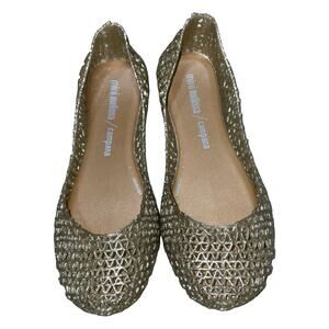 Mini Melissa Campana Gold Melissa Ballet Flats    Size: US 2 Girls